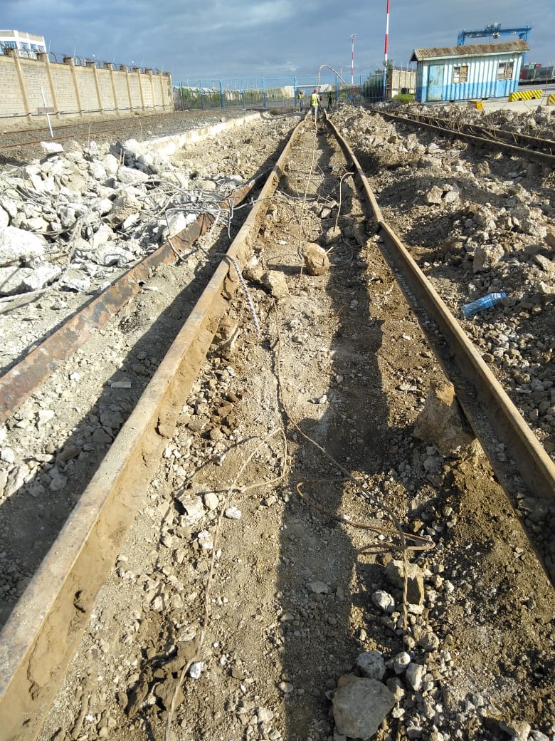 excavated ground work for rail